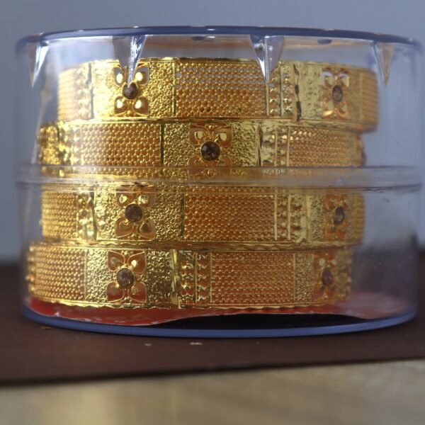 Traditional Gold Bangles Set - Image 3