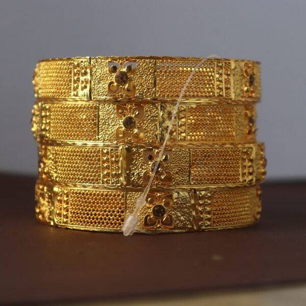 Traditional Gold Bangles Set - Image 2