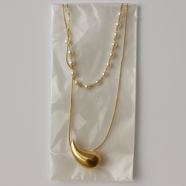 Layered Pearl & Drop Pendant Necklace